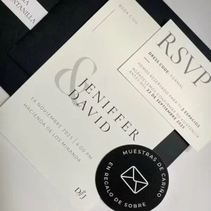 Luxury Wedding Invitation Set Envelopes Reply Process Cards, Hot Stamping Rapid Artwork Sampling