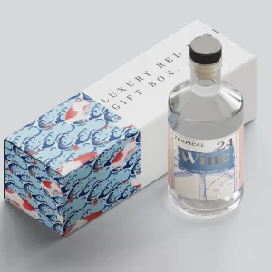 Luxury Wine Bottle Gift Boxes High Quality Art Gold Foil Custom Logo Magnetic Paper Box Cardboard Packaging Embossing