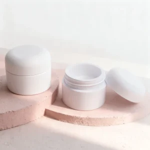 MINGLI PACK15g 30g Customized Plastic White Cosmetic Skin Care Bottle Face Cream Jar