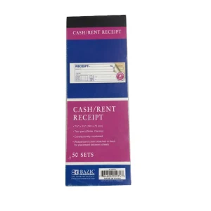 MONEY RENT Receipt Business Forms 2-Part Carbonless, 5-1/4″ X 11″, Spiral Bound, 200 Sets Per Book, 4 Receipts Per Page