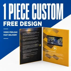 OEM 10inch LCD Video Booklet Linen Cover with Matte Lamination for Retail Promotion Factory Supply