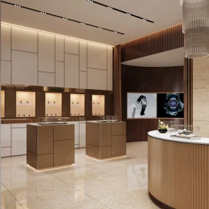 Made-to-Order Modern LED Jewelry and Watch Display Cabinets Bespoke Luxury Showcases for Retail Stores Shopping Malls