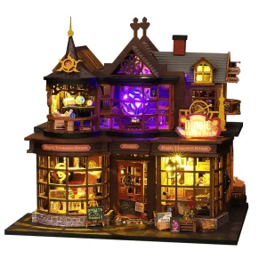 Magic House Book Nook Kit Diy Diy Miniature House Kit Miniature House Doll House with LED Decor Light