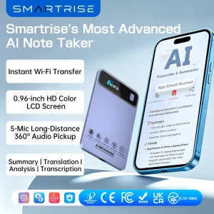 Magnet Dictaphone Digital ChatGPT AI Voice Recorder MP3 Transcription Summary 152 Languages Translation 64GB 52 Hours Meeting