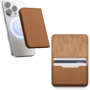 Magnetic Card Holder for iPhone PU Leather Phone Wallet 3 Card Slots Compatible Scratch Resistant Slim Design