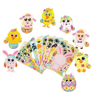 Make a Face Cartoon Animal Stickers Cartoon Book Crafts for Kids DIY Party Supplies Favors Characters Valentine’s Day Gifts