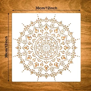 Mandala Painting Stencils Reusable Stencil Laser Cut Painting Template Floor Wall Tile Fabric Furniture Stencils