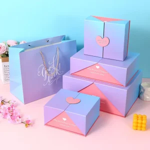 Manufacture Custom Fashion Paper Packaging Double Door Open Gift Box Printing Card Paper Luxury Present Boxes With Your Own Logo