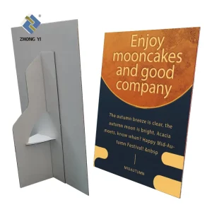 Manufacturer A3 A4 Printing Cardboard Struts Table Top Counter Banner Stand Strut Show Card