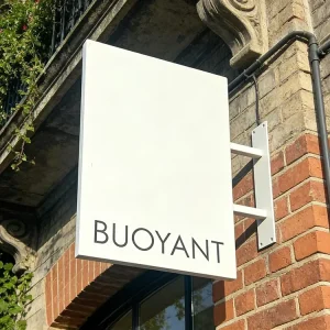 Manufacturer Custom Color Stainless Steel Outdoor Business Storefront Sign Board for Store Entrance Blade Sign