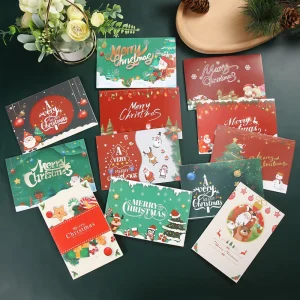 Manufacturer Custom Logo Gift Card Handwritten Blessing Card Flower Christmas Thank You Card
