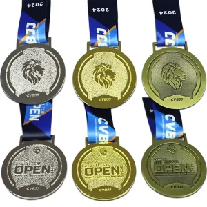 Manufacturer Custom Metal 5km 10km Half Marathon Running Award Medal with Ribbon