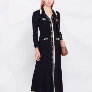 Manufacturer Custom Women’s Rib-Knit Sweater Dress, Modest Style