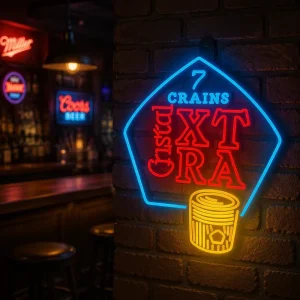 Manufacturer Customized Logo Acrylic LED Neon Sign for Commercial Wall Hanging