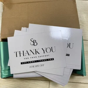 Manufacturer Customized Luxury Thank You Cards, Custom Texture Greeting Card With Logo