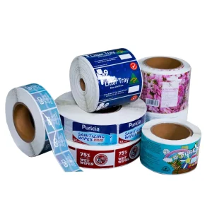 Manufacturer Direct Sales Custom Shape Color Printing PVC Waterproof Self Adhesive Stickers Vinyl Roll Bottle Packaging Label