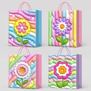 Manufacturer Hot Sell Custom Logo Thick Card Paper Bags with Handles Eco Friendly Reusable Packaging Bags for Business Promotion