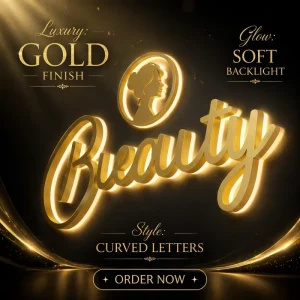 Manufacturer Storefront Signage Outdoor Waterproof LED Illuminated Signs for Business Shop Boutique Modern Sleek Sign