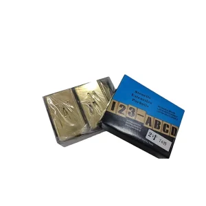 Maritime Adjustable Brass Interlocking Stencil Letter and Number Set, A-Z and 0-9, in Box