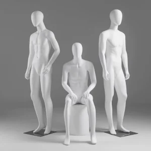 Matte White Full Body Male Mannequin Realistic Suit Display Dress Form Stand for Men’s Clothing Store Window