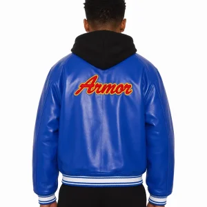 Men Genuine Lambskin Leather Bomber Jacket Royal Blue Zip up Varsity Biker Ribbed Cuff Vintage Soft Casual OEM Custom