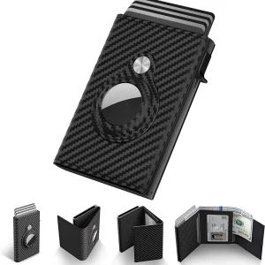 Men’s RFID Metal Aluminum Card Holder Made of Microfiber Material