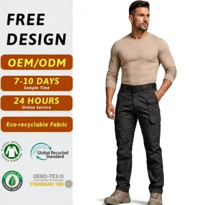 Men’s Utility Cargo Pants Reinforced Knee Multi-Pocket Ripstop Outdoor Hiking Work Stretch Water-Resistant Durable (112)