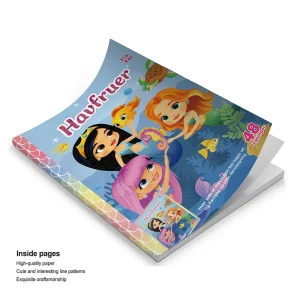 Mermaid Coloring Book for Kids Illustrations Ocean Animals High Quality Paper for Crayons and Markers Creative Gift for Ages 4-10