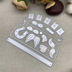 Metal Cutting Die Template for DIY Photo Albums, Gift Boxes, Cardstock, Greeting Cards, Scrapbooking, Die-Cutting, and Embossing