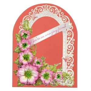 Metal Die Cut Embossing Template Tool with Door shaped Frame for DIY Scrapbooking Paper Cards and Photo Album Craft Decoration