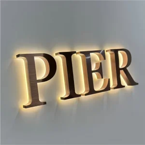 Metal LED Illuminated Letters Custom Storefront Advertising Signage