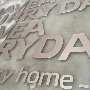 Metal Number Fonts Sign 3D Stainless Steel Alphabet Metal Name Plate for Company Advertisement Logo