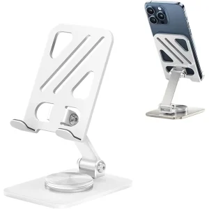 Metal Rotating Mobile Stand Aluminum Alloy Foldable Collapsible Mobile Holding Cell Phone Holder Display Desk Stand for Mobile