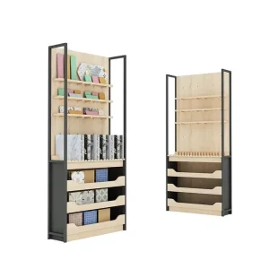 Metal Wood Veneer Sample Display Cabinet Vertical Material Tile Showcase Rack for Store Exhibition