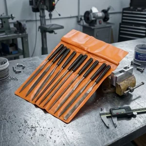 Mini Steel Hand File Kit 10pcs Coarse to Fine Grit Files for Metal Wood Plastic Rough Grinding and Final Polishing