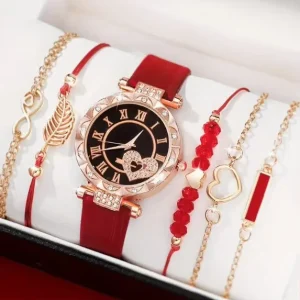 Minimalist 4 Piece Alloy Watch Jewelry Set Necklace Bracelet for Wedding Party Favors Ready to Ship
