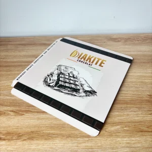 Minimalist Artistic Paper Box Chocolate Wrapper Featuring Hand Drawn Illustration for Gourmet Confectionery and Specialty Food