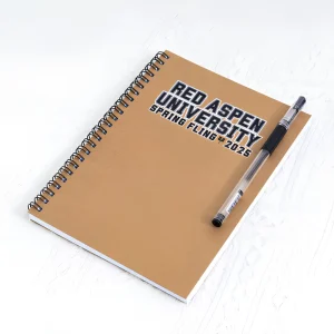 Minimalist B6 Recyclable Kraft Paper Softcover Wire O Spot UV Printing for Small Business Marketing Promotion