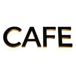 Minimalist Backlit 3D Letters Custom Outdoor Waterproof Illuminated Sign for Commercial Store Front Brand Logo Making
