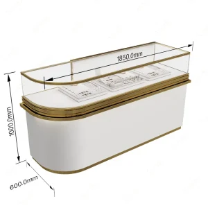 Minimalist Commercial Custom Size Cashier Station for Luxury Jewelry Shop Checkout Counter