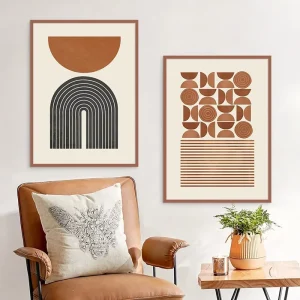 Minimalist Geometry Posters Printed Waterproof Eco friendly Abstract Painting Canvas Wall Art for Home Decorations