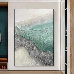 Mintura Customized 100% Handpainted Abstract Textured Lines Oil Painting on Canvas Modern Home Decor Wall Art Pictures