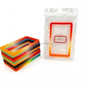 Mixed Color Glitter TPU Business Card Sleeves Lightweight RFID Blocking Shockproof Multi Function Card Protectors Open Top