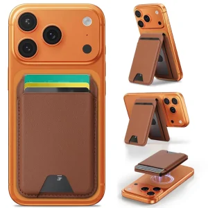 Mobile Phone Wallet Magnet Flip Pocket Card Storage Push Card Hole Luxury Faux Leather Magnetic Stand Buckle Bag Wallet