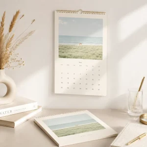 Modern Abstract Wall Calendar with Fade-Resistant Ink for Scandinavian Living Room Decor