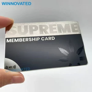 Modern Colorful Printed Stainless Steel RFID Smart Black NFC Metal Business Card