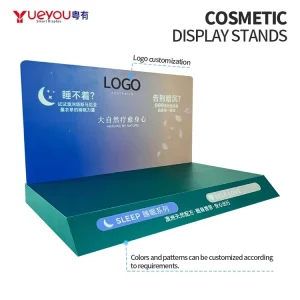 Modern Counter Top Customized Design Colored PVC Foam Skincare Cosmetics Display Stand LED Light Detachable
