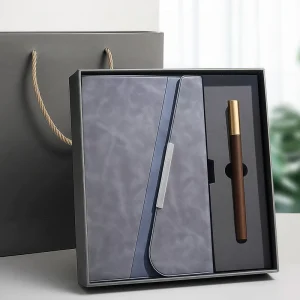 Modern Exquisite Notebook Gift Box Set Pu Business Event Gift A5 Thickened Office Paper Notepad Custom Logo