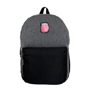 Modern Gray Grid Pattern Oxford Children’s School Backpack Durable Lightweight Ergonomic Water Resistant Student Daypack