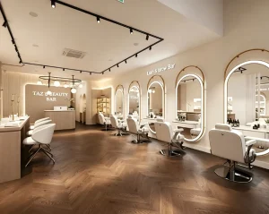 Modern Hair & Nail Salon Furniture Set Custom Styling Stations & Manicure Tables One Stop Full Salon Interior Design Solutions